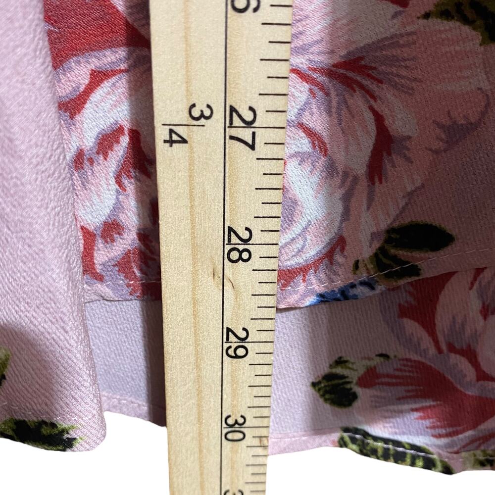 NWT Cupshe pink floral cold shoulder blouse with lace details - Women's 0X - Picture 11 of 11